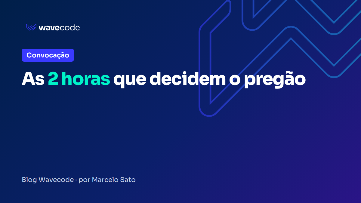 Capa do artigo As 2 horas que decidem o pregão, do blog da Wavecode